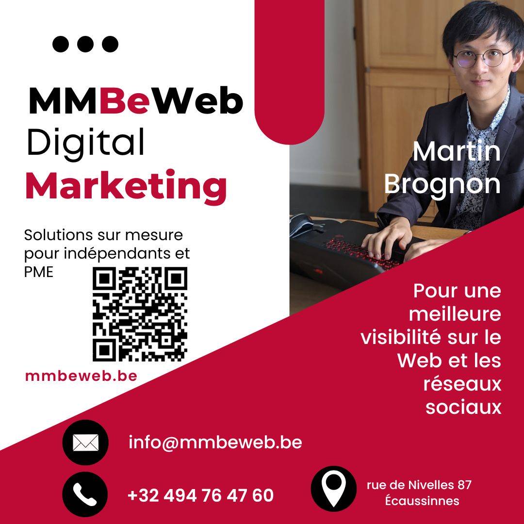 MMBEWEB Services de marketing digital et de création refonte de sites internet, pages facebook, linkedin, pour independants PME Asbl, services publics.